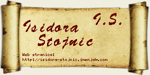 Isidora Stojnić vizit kartica